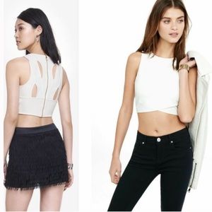 Express crop top, off-white, S